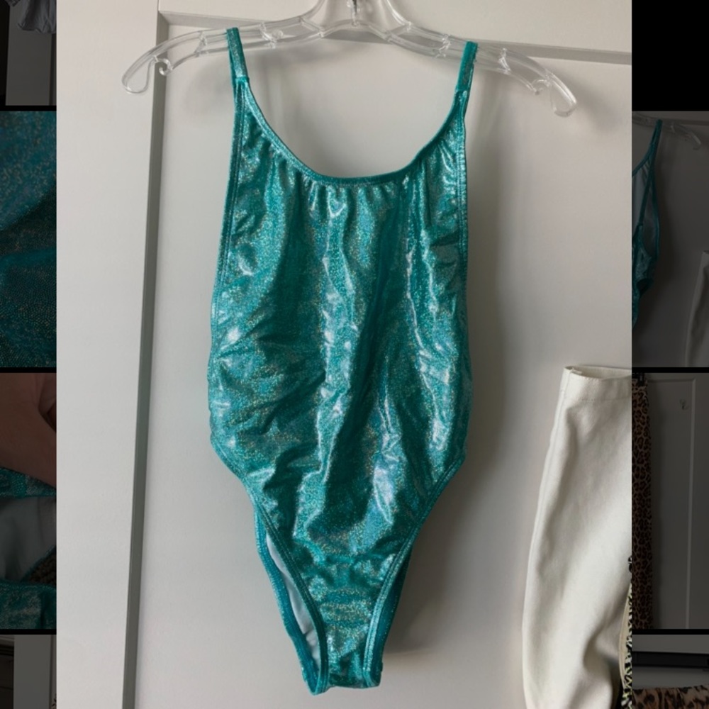 Disco shimmery one piece swimsuit!
